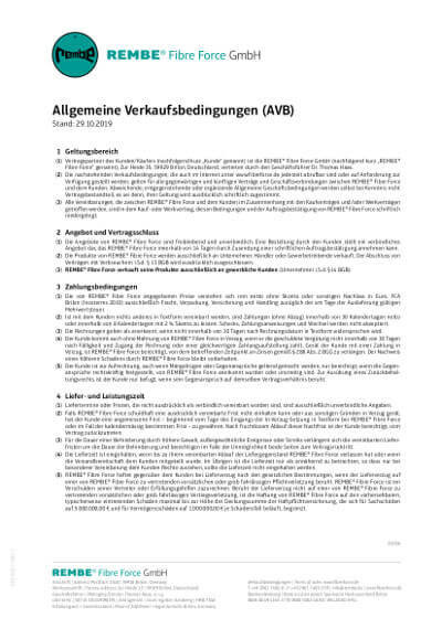 Allgemeine Verkaufsbedingungen Allgemeine Verkaufsbedingungen